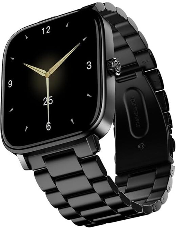 Noise Icon 2 Elite Edition 1.8'' Display with Metallic Body and Bluetooth Calling Smartwatch(Elite Black Strap, Regular)