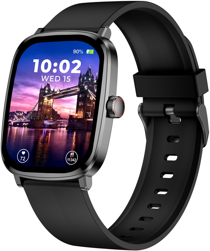 beatXP Unbound Era 2.01″ Super AMOLED Display Bluetooth Calling Smart Watch, Metal Body, Rotary Crown, 410 * 502px, 1000 Nits, 60Hz Refresh Rate, 100+ Sports Modes (Black)