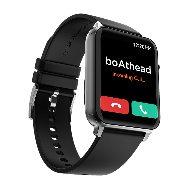 boAt Storm Call w/ 4.29 cm(1.69"), BT Calling & 550 Nits Brightness Smartwatch(Bold Black Strap, Free Size) - 82% off at DetectaDeal