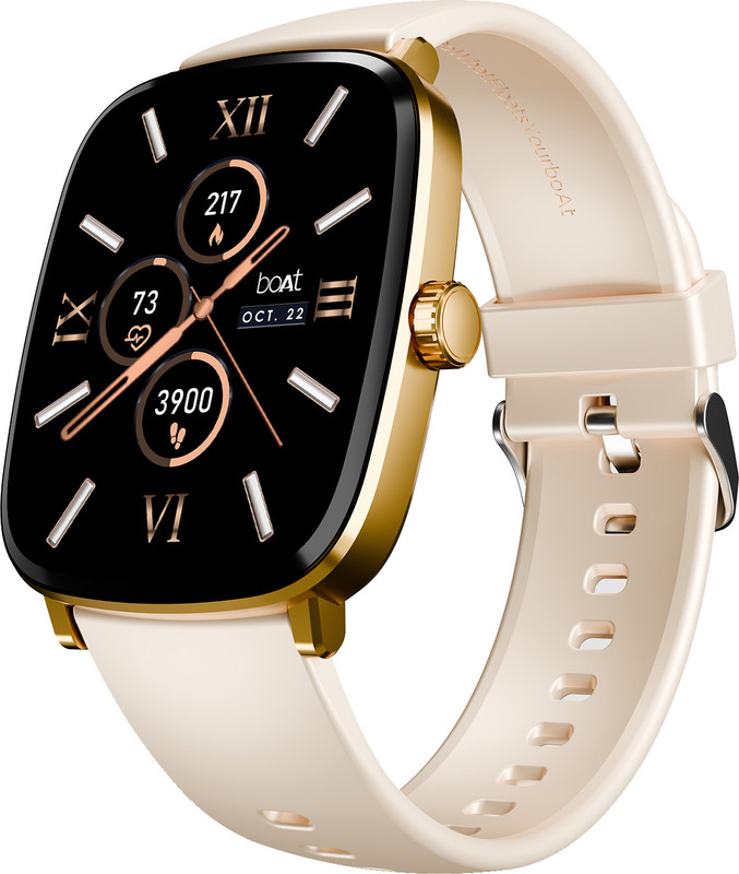 boAt Ultima Regal w/ 5.1cm(2.01") AMOLED Display,Functional Crown & BT Calling Smartwatch(Active Black Strap, Free Size)