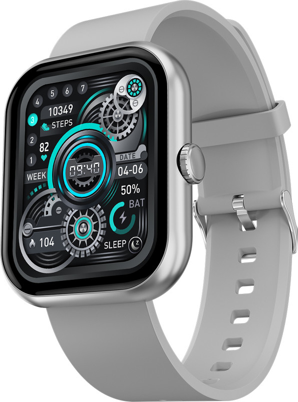 Fire-Boltt Stardust 49.5mm (1.95) Display with High Resolution, BT Calling, Rotating button Smartwatch(Grey Strap, Free Size)