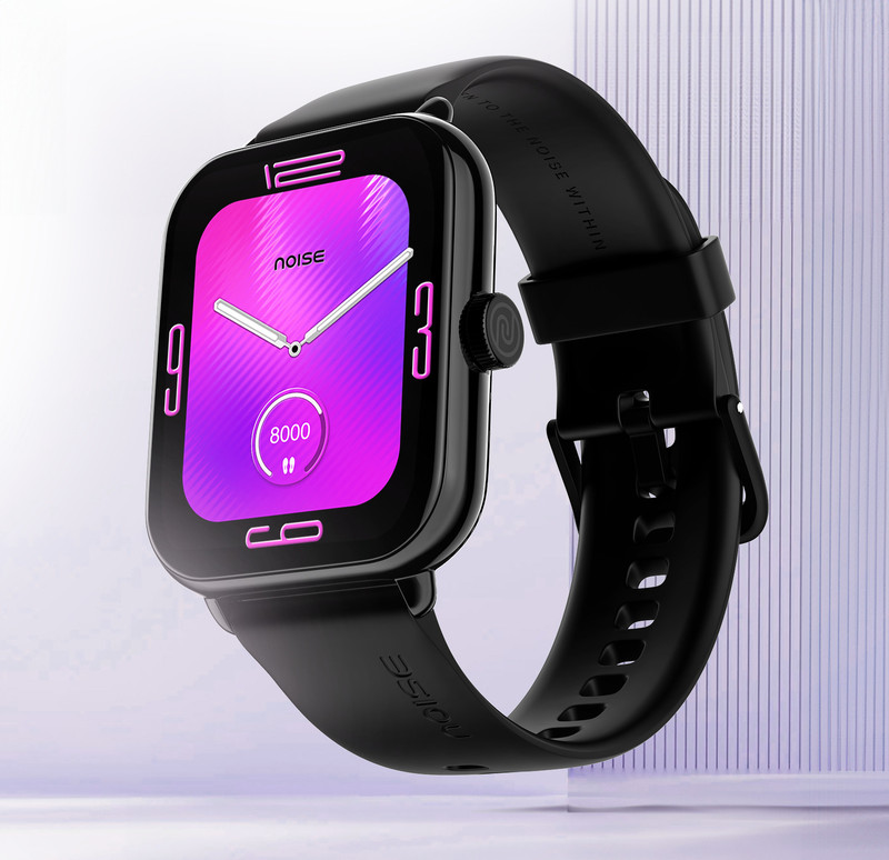 Noise Icon 3 Plus with 2" HD Display, Metal Dial, Functional Crown Smartwatch(Blue Strap, Regular)