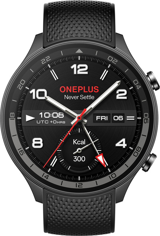 OnePlus Watch 2R with Wear OS 4, Snapdragon W5 Chipset & Upto 100 hours battery life Smartwatch(Gunmetal Gray Strap, Free Size)