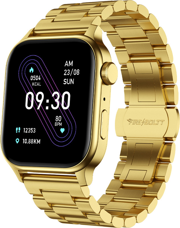 Fire-Boltt Rise Luxe Stainless Steel Luxury, 47mm (1.85) Display, Games, 120+ Sports Smartwatch(Silver Strap, Free Size)