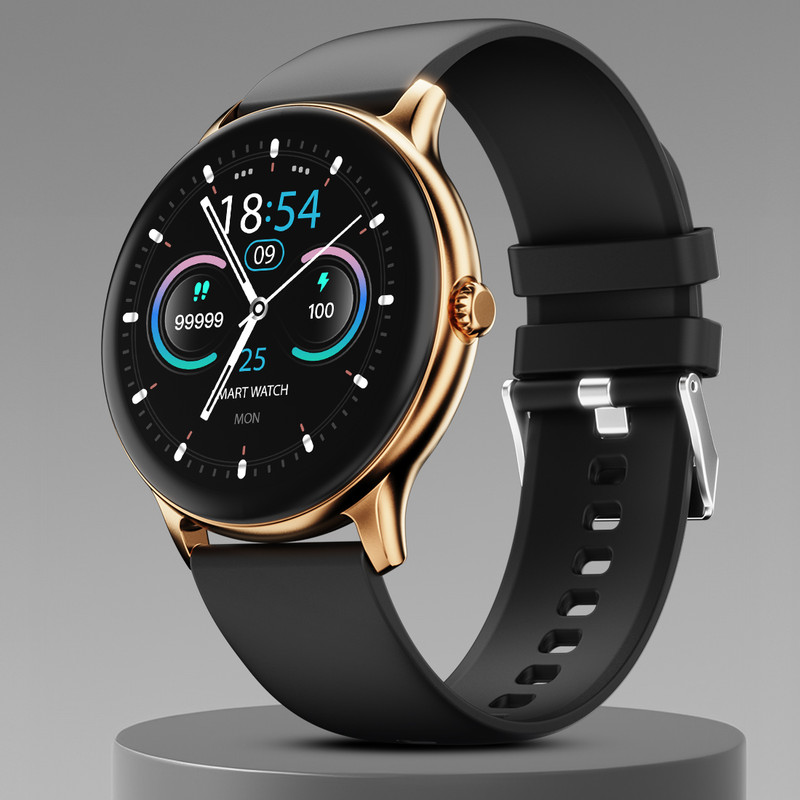 Fire-Boltt Hurricane 33.02mm (1.3) Curved Glass Display with BT Calling, 100+ Sports Modes Smartwatch(Silver Grey Strap, Free Size)