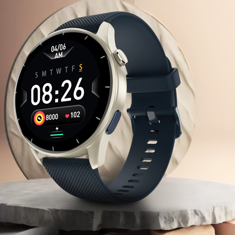 Noise Twist Round dial Smart Watch with Bluetooth Calling, 1.38" TFT Display, up-to 7 Days Battery, 100+ Watch Faces, IP68, Heart Rate Monitor, Sleep Tracking (Jet Black)