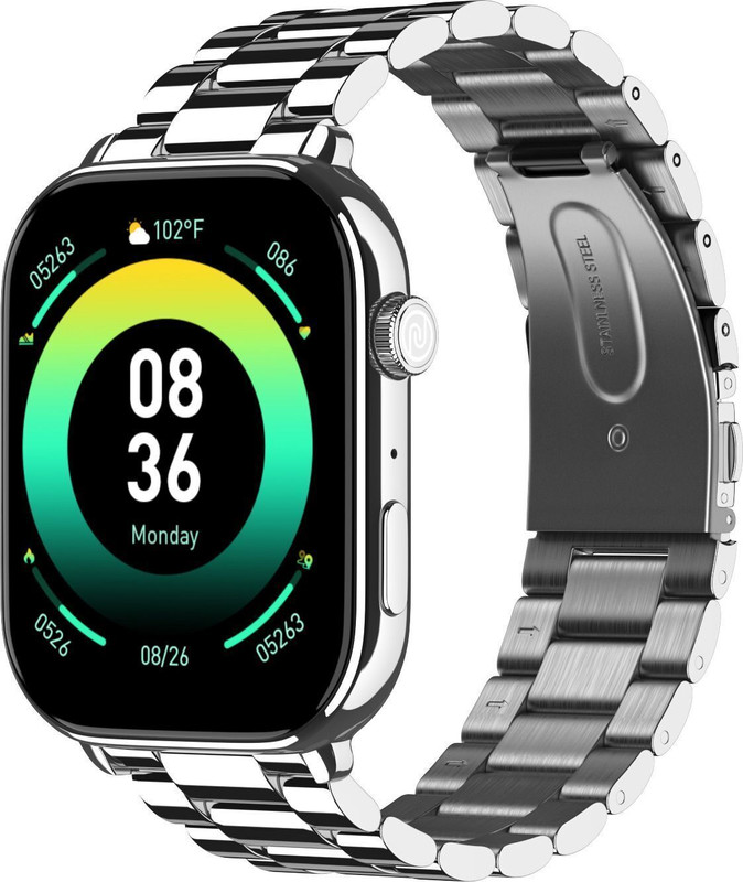 Noise Icon 4 with Stunning 1.96'' AMOLED Display, Metallic Finish, BT Calling Smartwatch(Rose Pink Strap, Regular)