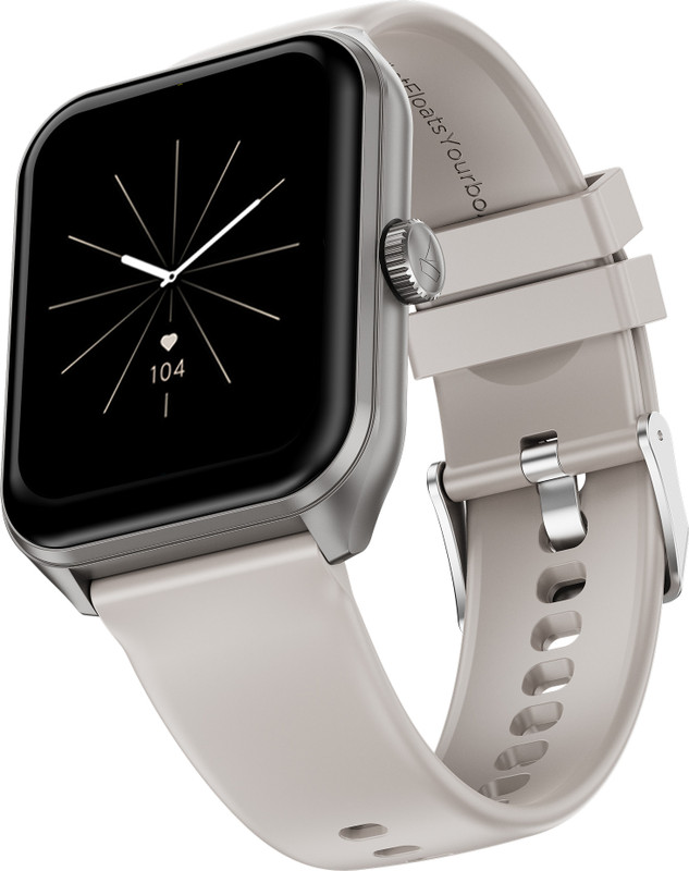 boAt Wave Fury Pro w/ 1.83'' HD Display, Metal Body, BT Calling & Functional Crown Smartwatch(Warm Grey Strap, Free Size)