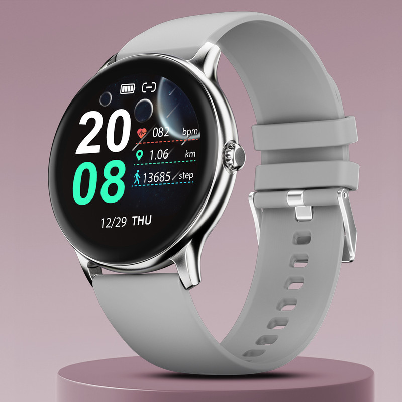 Fire-Boltt Hurricane 33.02mm (1.3) Curved Glass Display with BT Calling, 100+ Sports Modes Smartwatch(Grey Strap, Free Size)