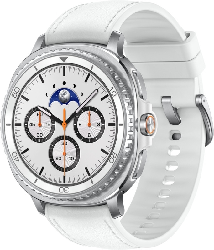 Samsung Galaxy Watch8 Classic (46mm, LTE)(White Strap, Large)