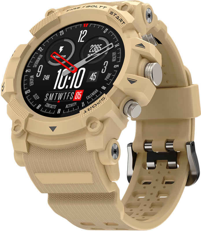 Fire-Boltt Expedition GPS Inbuilt, Bluetooth Calling 35.3mm (1.39) Display & 120+ Sports Smartwatch(Creamy White Strap, Free Size)