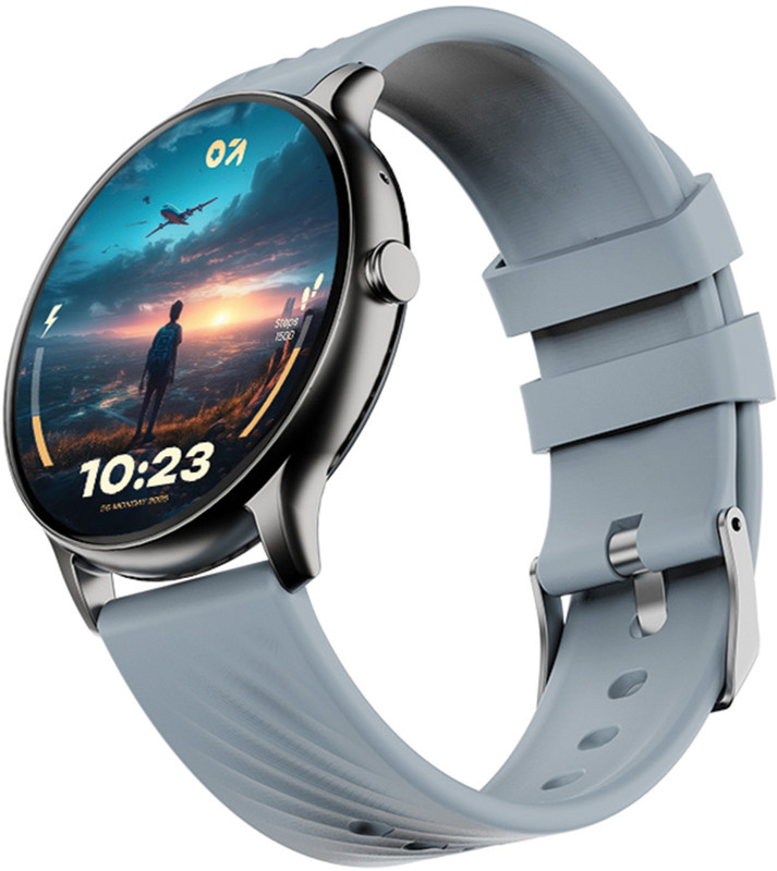 GOBOULT Dire 1.38'' 2.5D HD Display, 500Nits Brightness, 250+ Watch Faces Smartwatch(Blue Strap, Free Size)