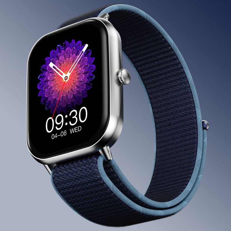 Fire-Boltt Hunter Nyluxe 51.1mm (2.01) HD Display Buetooth Calling with Single Chipset Smartwatch(Cyan Strap, Free Size)