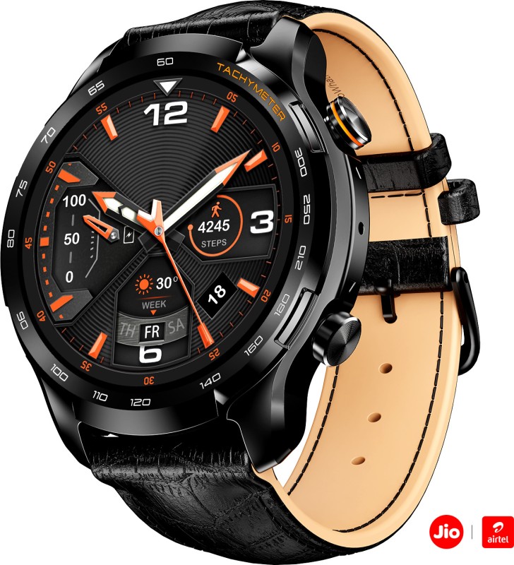 boAt Lunar Pro LTE w/ eSIM Support,Built-in GPS,1.39" AMOLED Display & TWS Connection Smartwatch(Black Strap, Free Size)