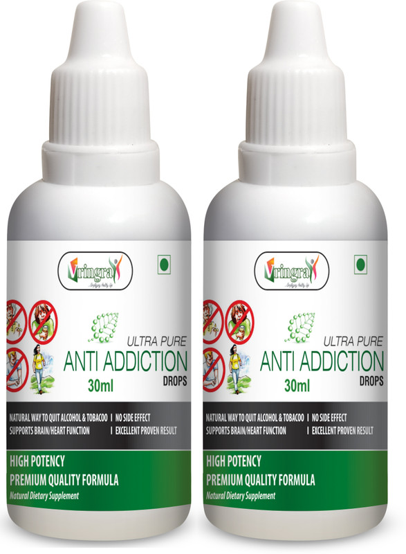 Vringra Anti Addiction Drops-Drink Stop Drop-Addiction Killer-Nasha Stop Medicine 30ml(Pack of 2, 60 ml)