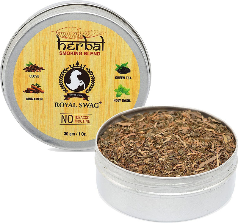 ROYAL SWAG Tobacco & Nicotine Free Smoking Mixture With 100% Natural Herbal Smoking Blend (makes 40 rolls) Tobacco Alternatives, Herbal Smoking Mix 1 Pack 30gm Smoking Cessations(Pack of 1)