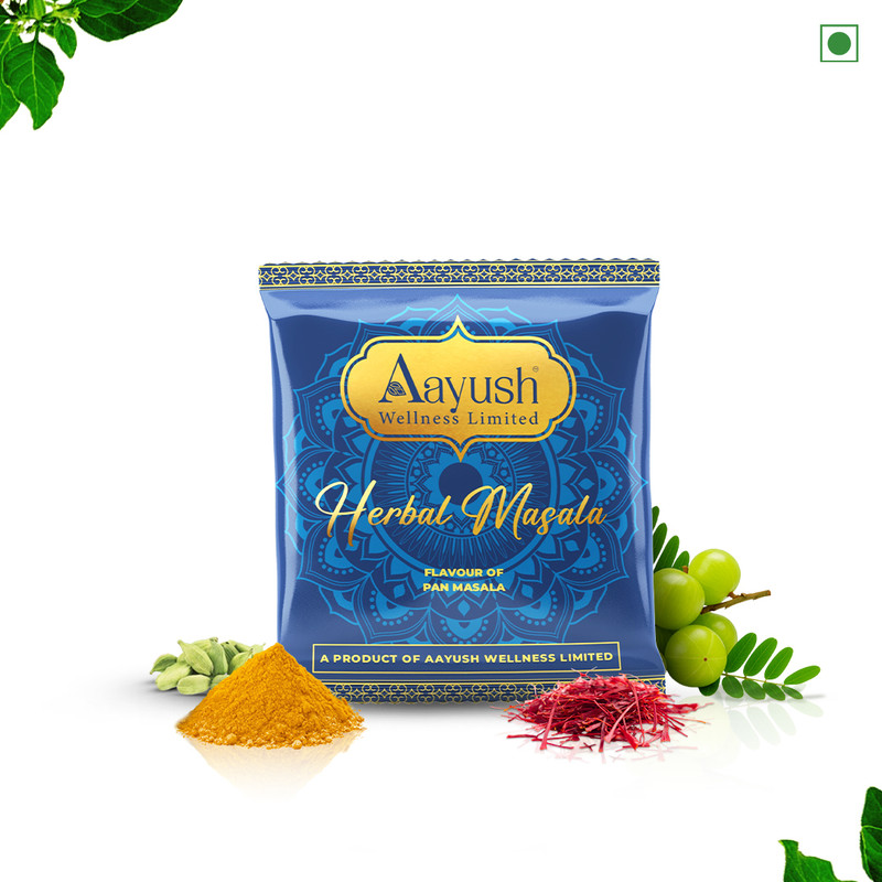 Aayush Wellness Herbal Masala (60 Sachets, Paan Flavour) Gutkha Addiction Solution Smoking Cessations(Pack of 60)
