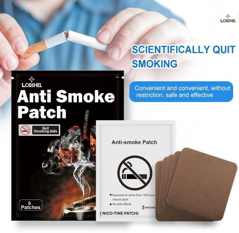LORSHEL Nico-Tine Patch - Long Lasting Effect for Discreet Patch Smoking Cessations(Pack of 5)