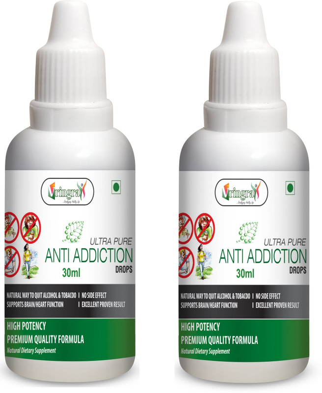 Vringra Stop Addiction Drops-Addiction Killer-Stop Alcohol Addiction-Stop Drinking- Smoking Cessations(Pack of 2)