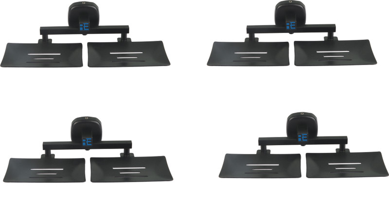 RIYA ENTERPRISE SS J4 BLACK DOUBLE SOAP DISH 4PS(Black)