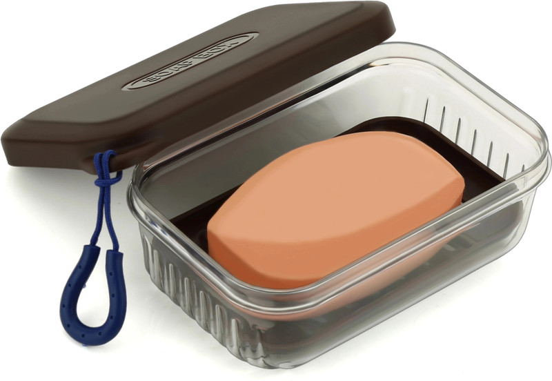 HAPPI Leakproof Travel Soap Case , Soap Dish Box Cover, Soap Holder Bar for Bathroom(Brown)