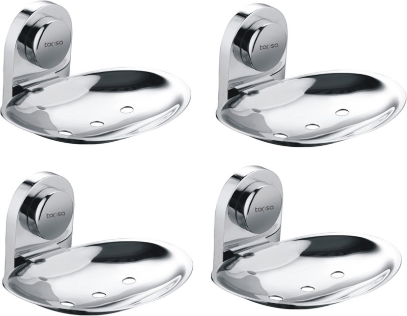 Tapsa Unique Design Premium Look Rich Quality Brass Made (Pack Of-4)(Silver)