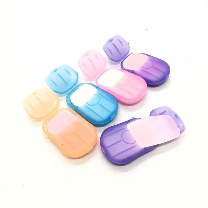 GAPVELU Paper Soap Strips Box Mini Portable Travel Soap Paper Sheets pack of 5(Multicolor)