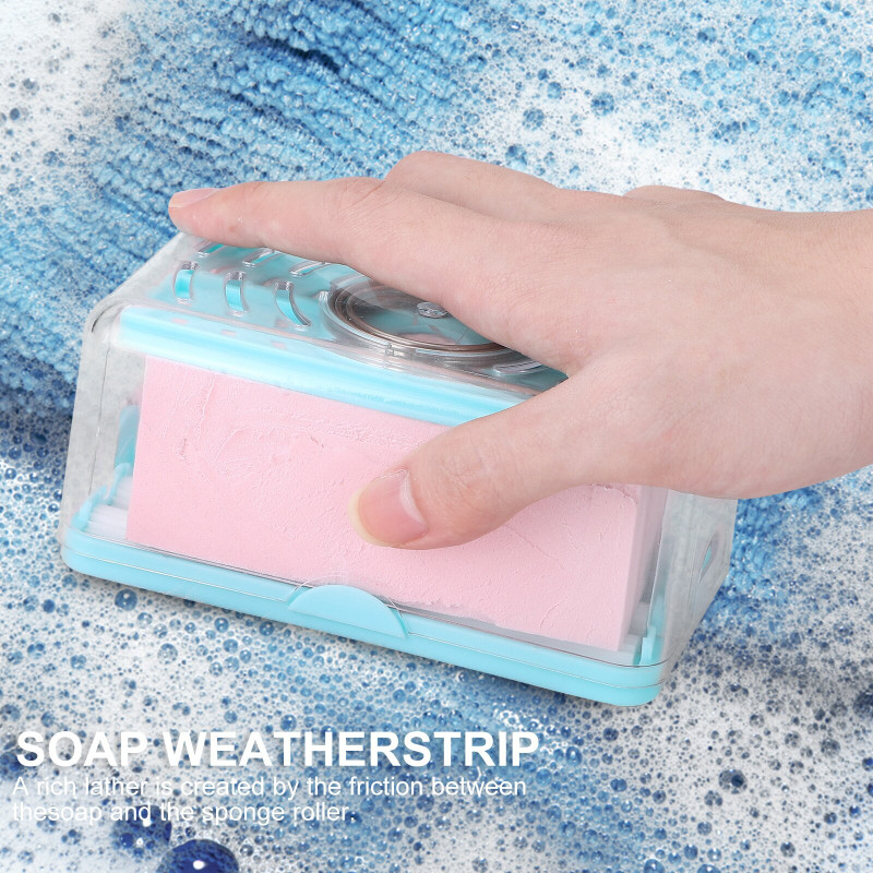 SATSUN ENTERPRISE Soap Roller Dishpensor And Drain Holes, Multifunctional Soap Clothing Travel(Multicolor)