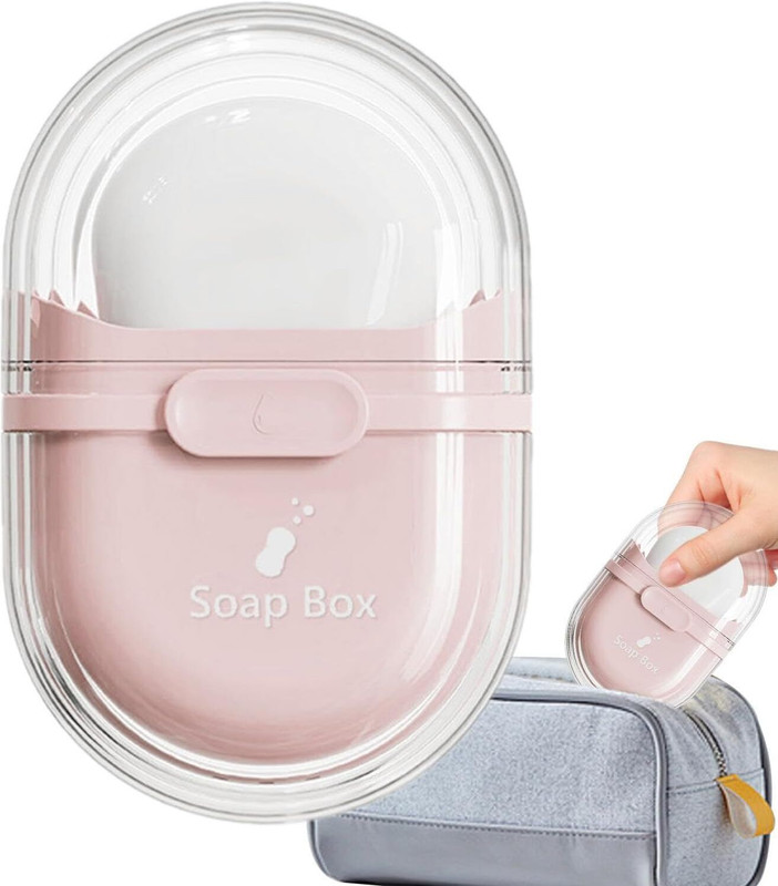 omdaenterprise Soap Box Leak Proof Easy to Carry Bathroom Storage Soap Box(Multicolor)