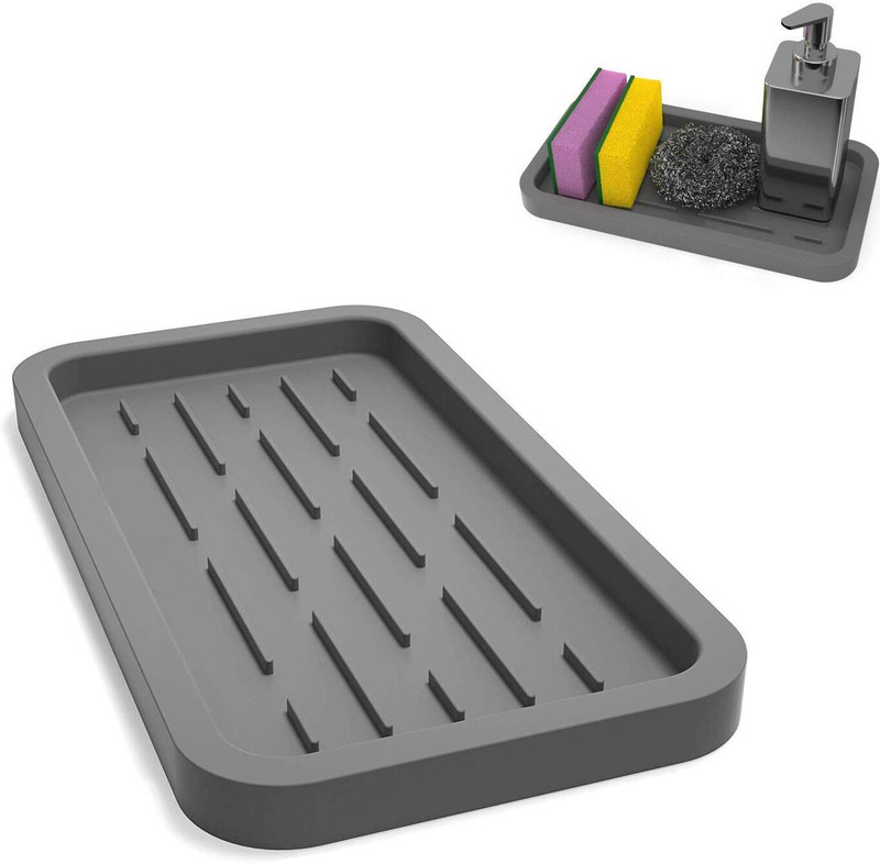 hari Silicone Sponges Holder-Kitchen Sink Organizer(Grey)