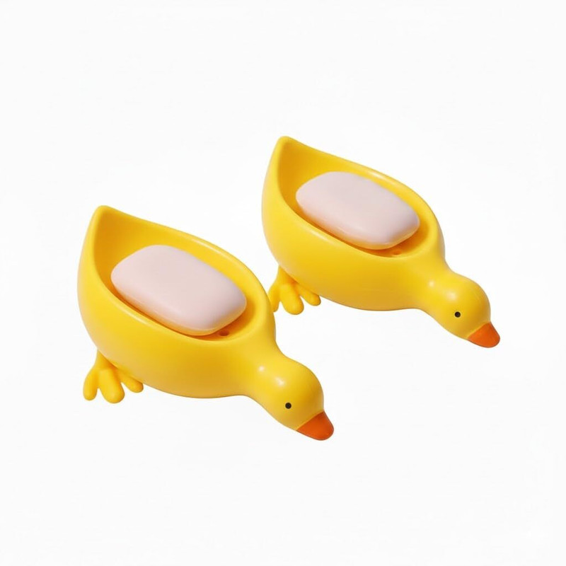 ANNING Duck Design Soap Holder for Kitchen & Bathroom(Yellow)