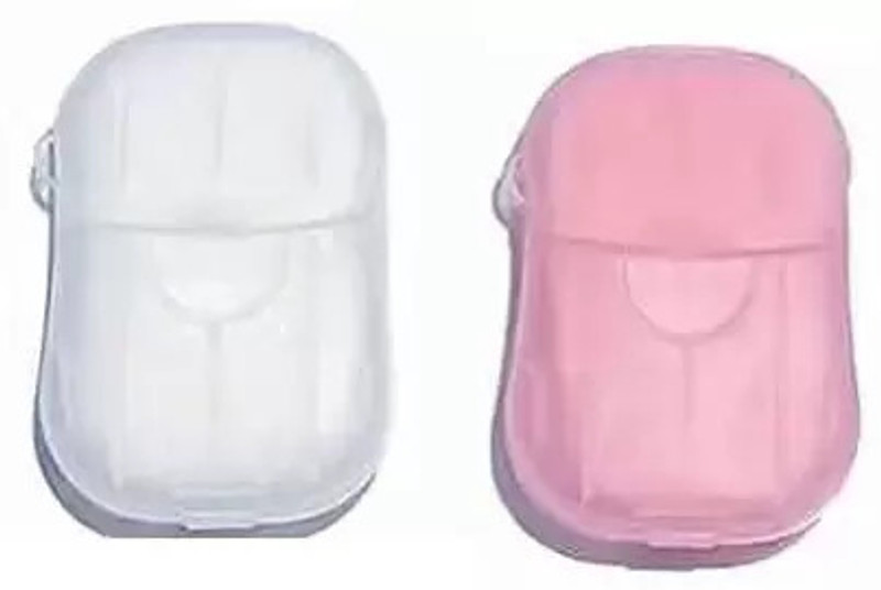 MEBISO Paper Soap Mini Bath Slice Sheets Scented Foaming for Travel Camping(PACK OF 2(Multicolor)