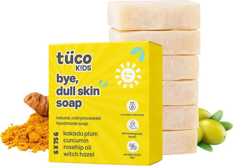 TuCo Intelligent Pack of 6 soap for Kids with Turmeric for Dull & Sensitive Skin(6 x 75 g)