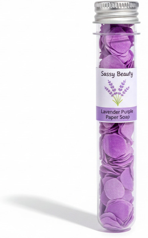 sassy beauty Tube Paper Soap Sheets for Travel – Pocket Size, Lightweight & Hygienic(20 g)