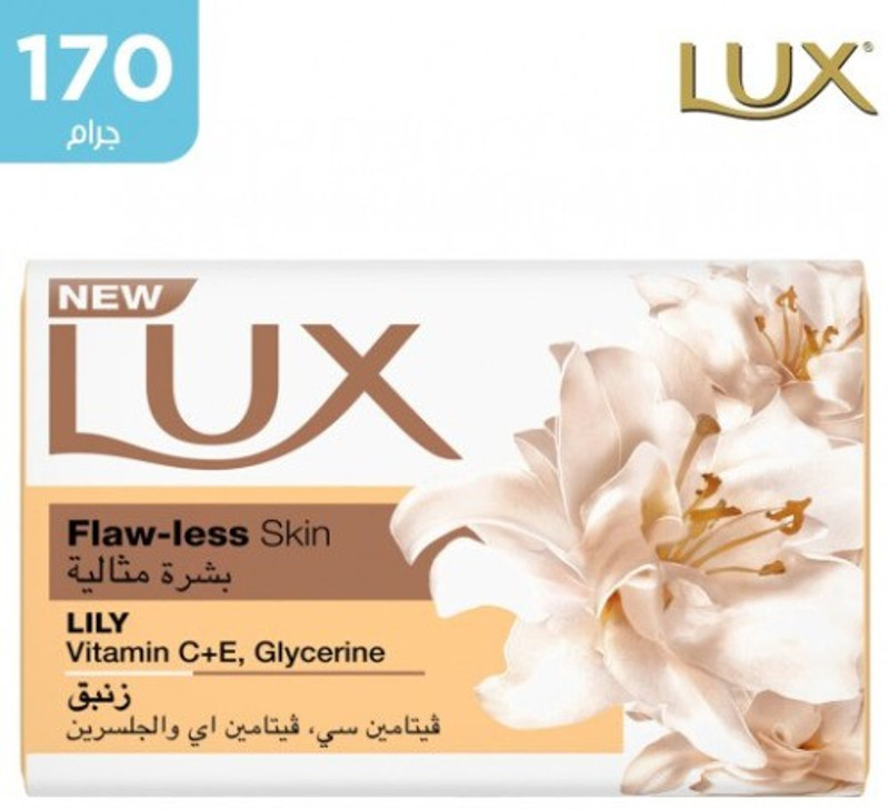 LUX Flaw-less Skin Lily Bar Soap 170g X 6 PIC PACK (6 x 170 g)