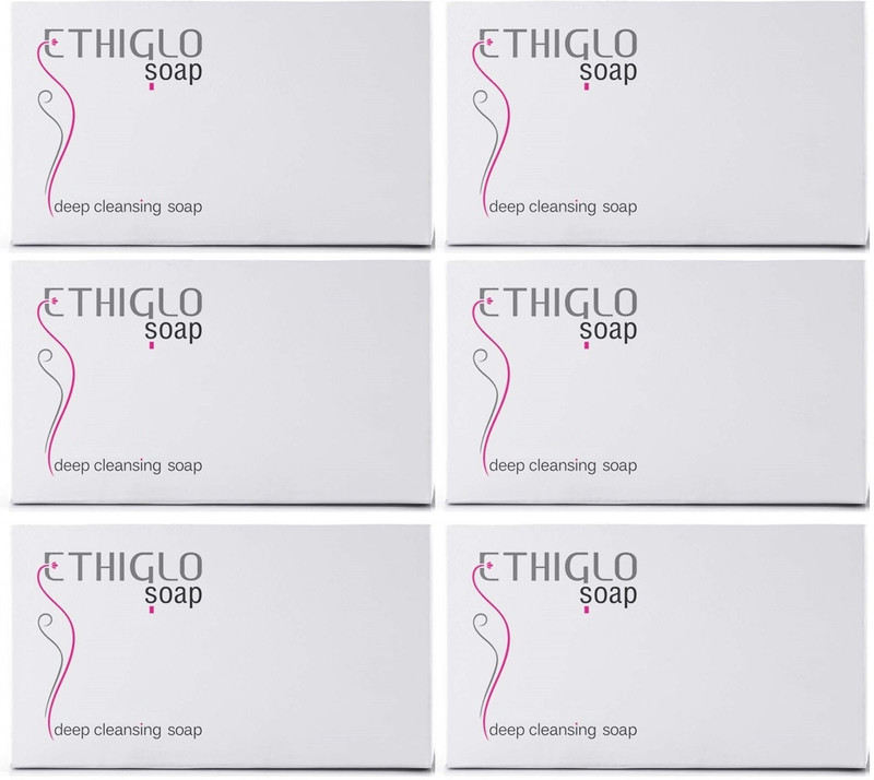 ETHIGLO Skin Lightening Soap with Kojic Acid,Glycolic Acid for radiant skin(6 x 75 g)