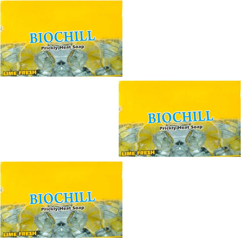 DOOMSDAY BIOCHILL PRICKLY HEAT LIME SOAP FOR FRESH & COOL SKIN PACK OF 3(3 x 75 g)