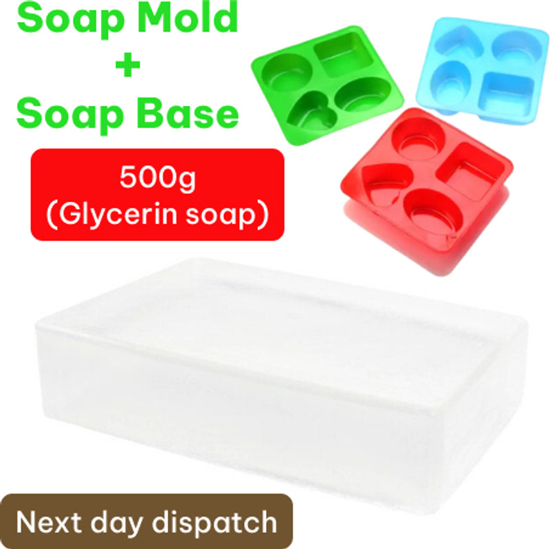 fresheasily Soap Mould and Ultra Clear Transparent Glycerin Soap Base 500gm Perfect(500 g)