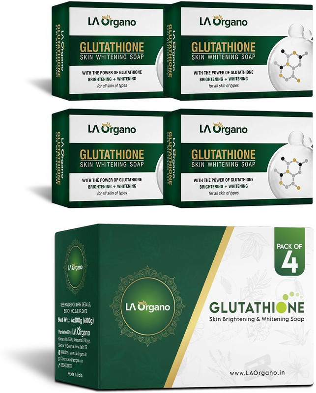 LA Organo Glutathione Skin whitening Soap(4 x 75 g)