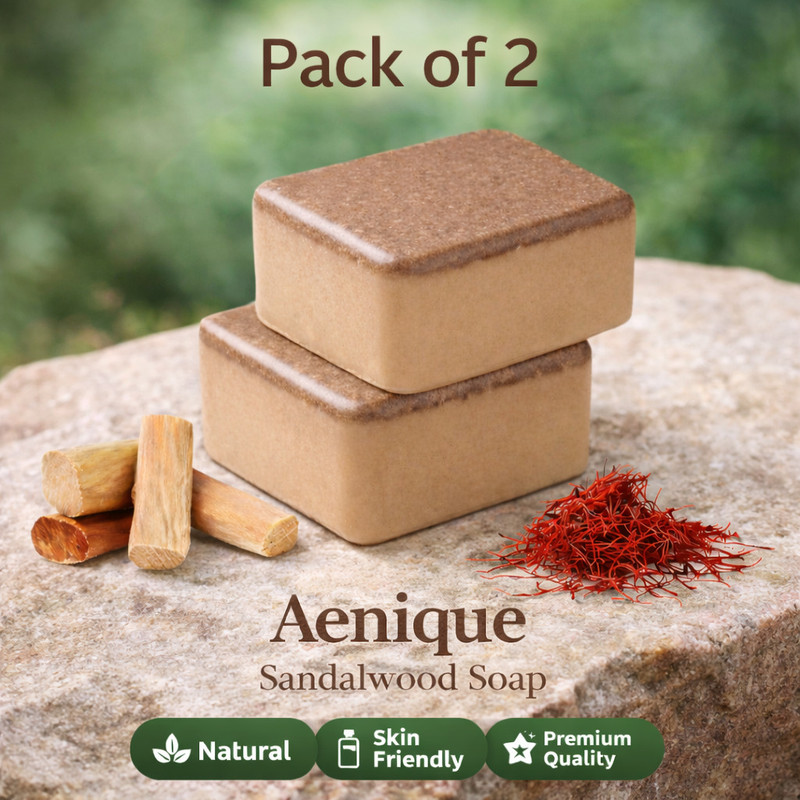 Aenique Ayurvedic Sandalwood Kesar Bar(2 x 50 g)