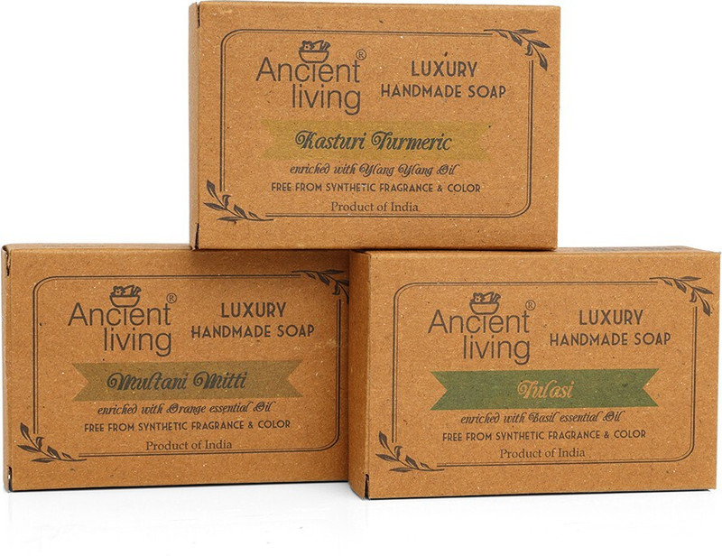 Ancient Living Daily Bath needs (Handmade soaps) - 100 gm each(3 x 100 g)