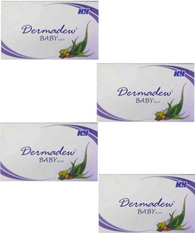 H&H For dermadew baby bath soap hai (Pack of 4*75g)(4 x 75 g)