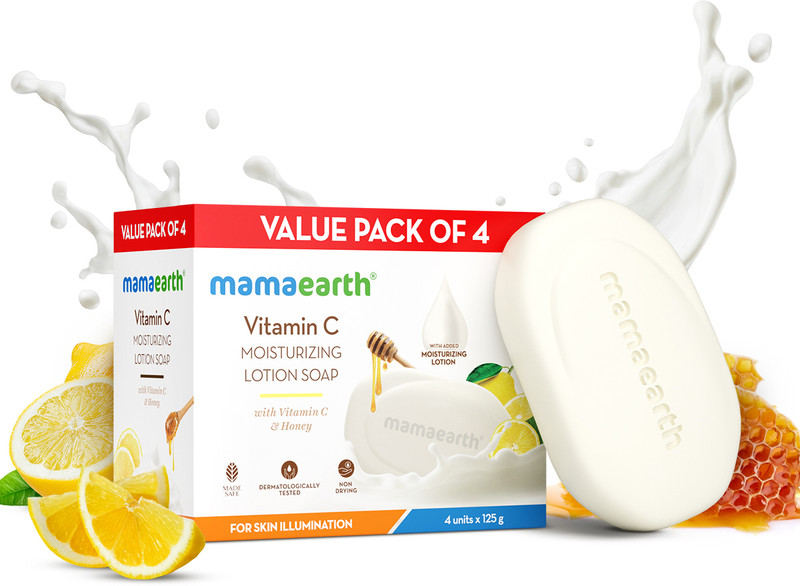 Mamaearth Vitamin Deep Cleansing and Skin Brightening Soap(4 x 125 g)