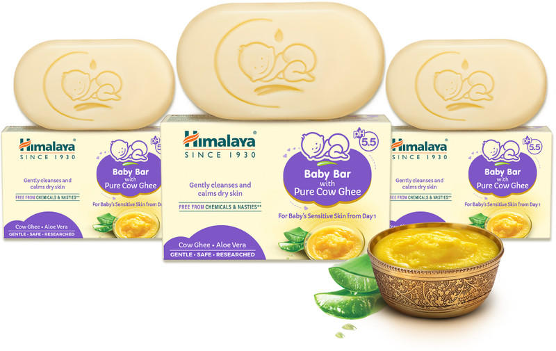 HIMALAYA Baby Bar with Pure Cow Ghee 75gm*3(3 x 75 g)