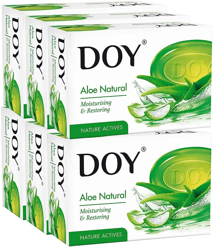 Doy Aloe Natural Soap, 125g (Pack Of 6)(6 x 125 g)
