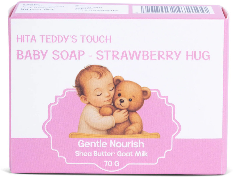 Hita Naturals Hita Teddy's Touch Baby Soap – Strawberry Hug 70g(70 g)
