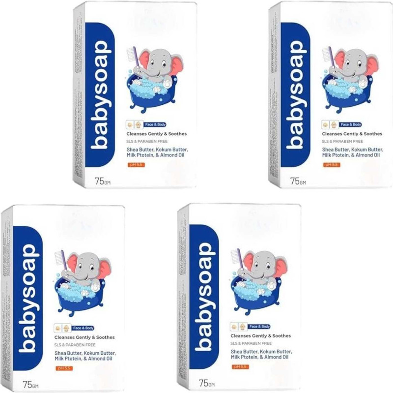 DOOMSDAY BABY SOAP FOR GENTLE CLEASE & SOFT SOOTHES SKIN PACK OF 4(4 x 75 g)