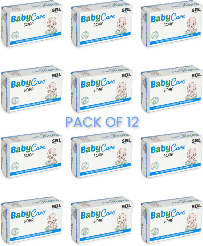 SBL Baby Care Soap Pack of 12 (75 GM×12) Best Care For Your Baby Say Bye To Tears(12 x 75 g)