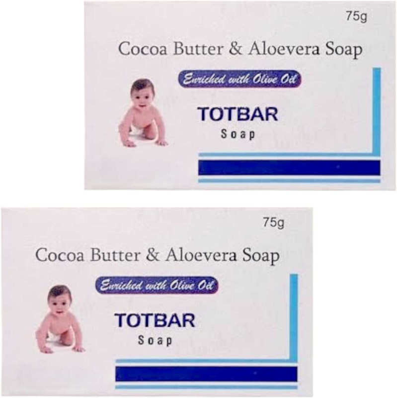 lamiglow TOTBAR BABY SOAP BACTRIAL FREE CLEAN SKIN PACK OF(2 x 75 g)