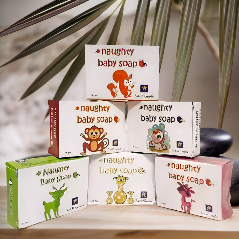 naughty baby soft & gentle glycerin soap (450 gm -Pack of 6)(6 x 75 g)